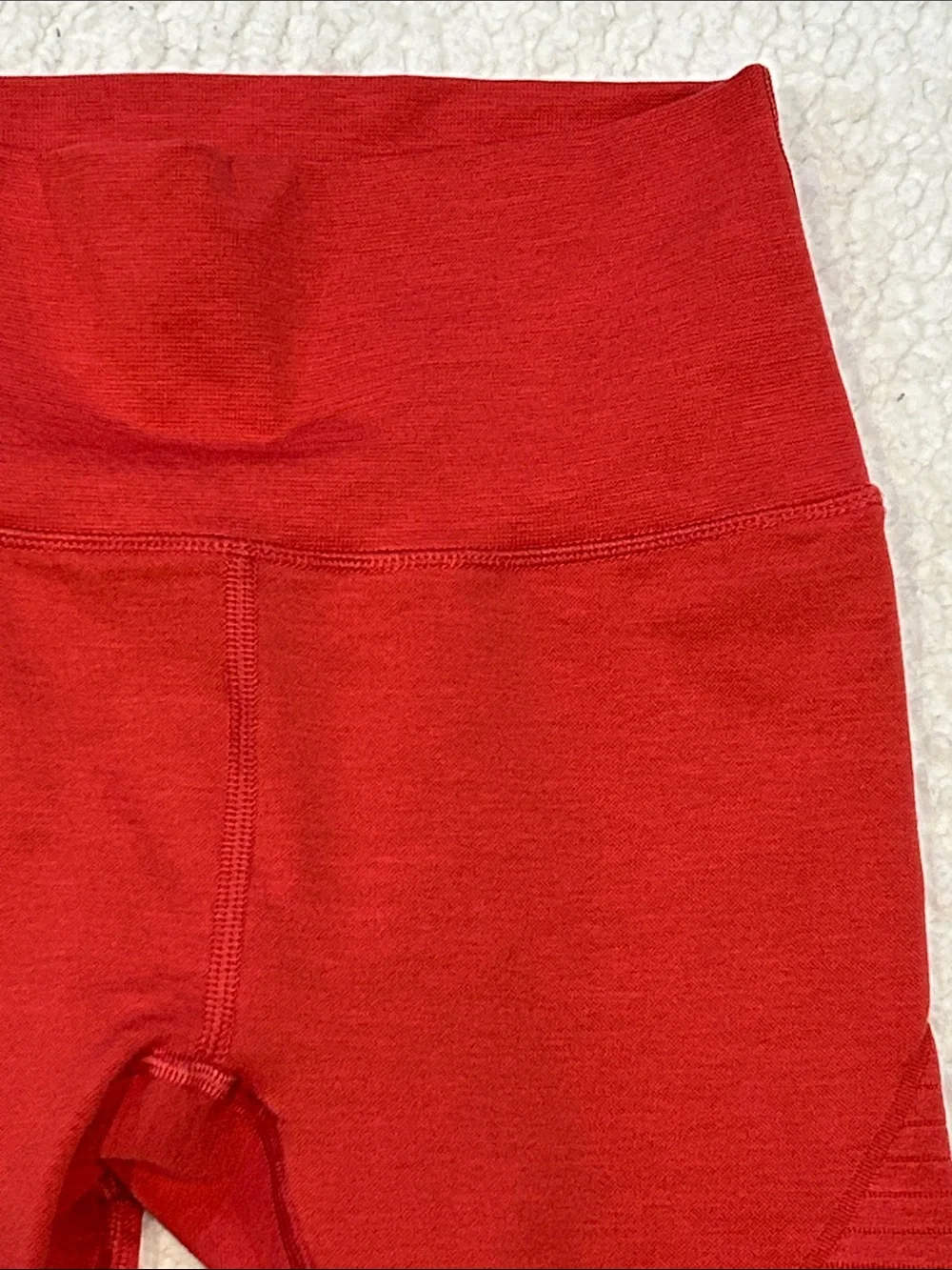 Alphalete Leggings size Small Red Orange Ribbed Detail